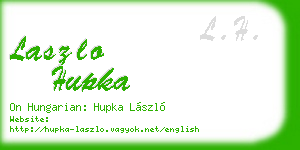 laszlo hupka business card