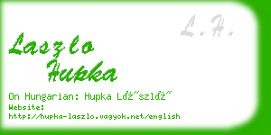 laszlo hupka business card